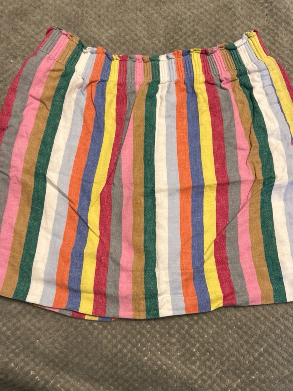 J. Crew Multicolor Vertical Stripe Mini Skirt